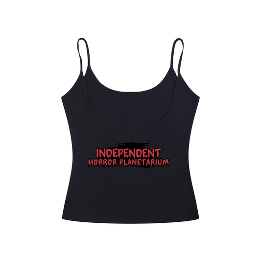 Double Sided Horror Logo Women’s Slim Fit Open-Back Tank Top