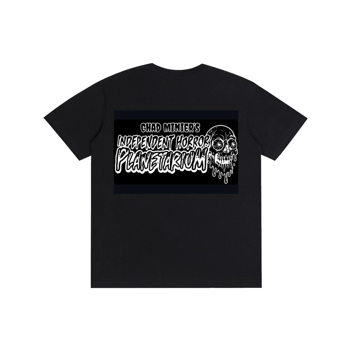 Double Sided Horror Black Cotton T-Shirt