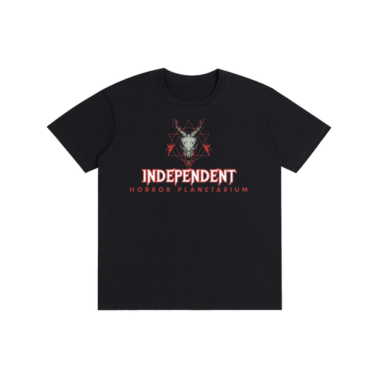 Double Sided Evil / Horror Logo Black T-Shirt