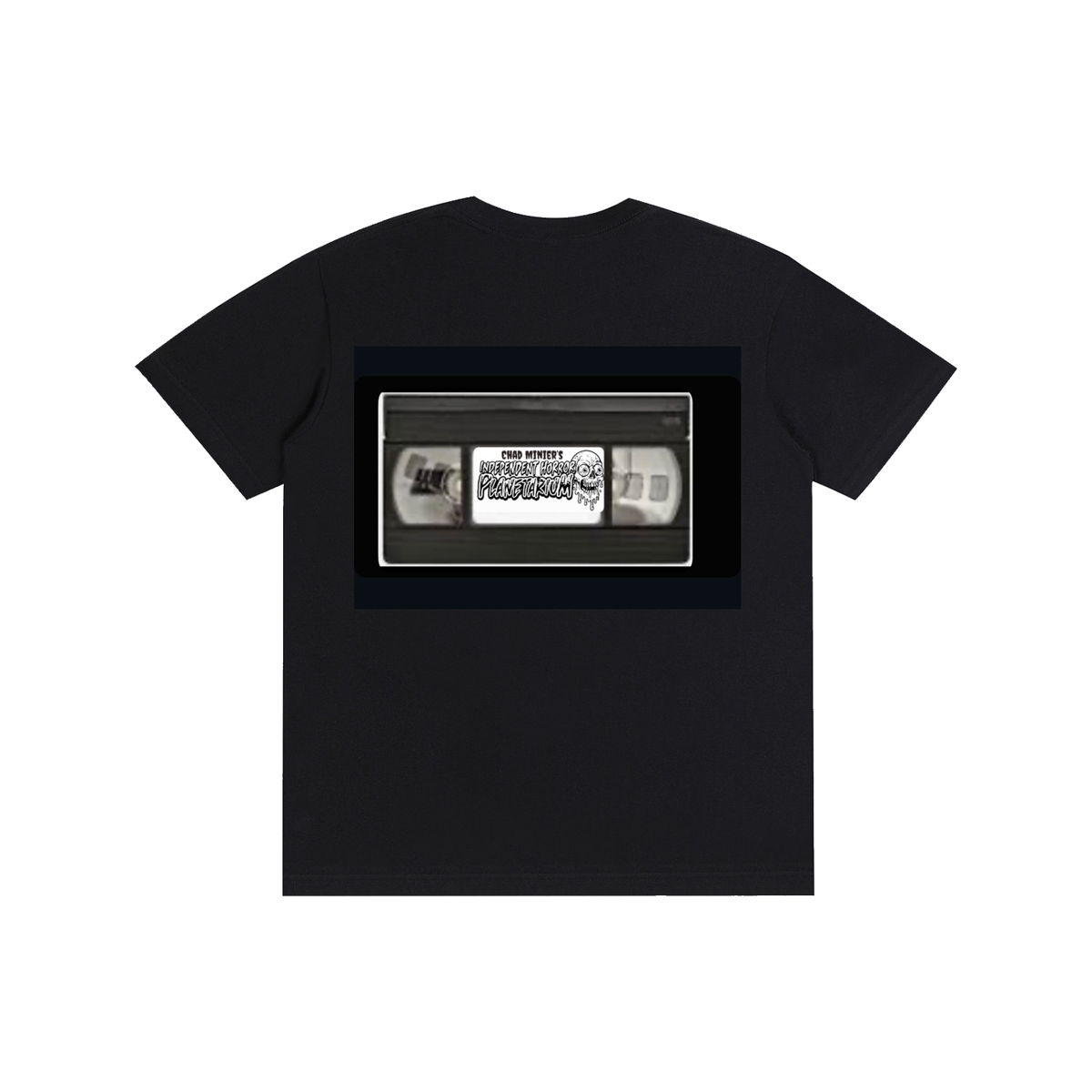 Double Sided VHS/ VHS Logo Black Cotton T-Shirt