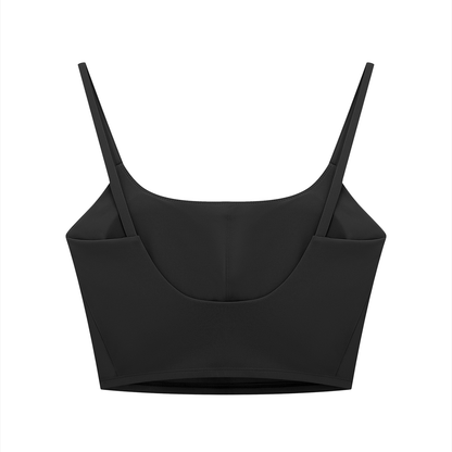 Independent Horror Planetarium Black Women's Solid Color Sports Bra
