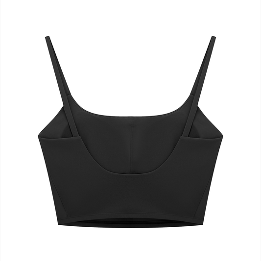 Independent Horror Planetarium Black Women's Solid Color Sports Bra