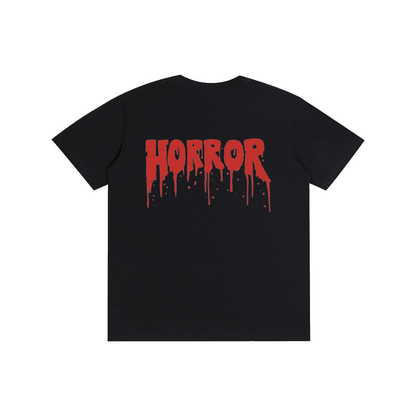 Double Sided Halloween Black T-Shirt