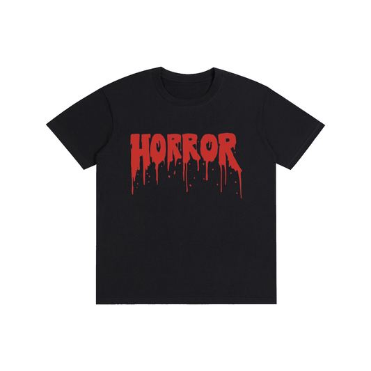 Double Sided Horror Black T-Shirt