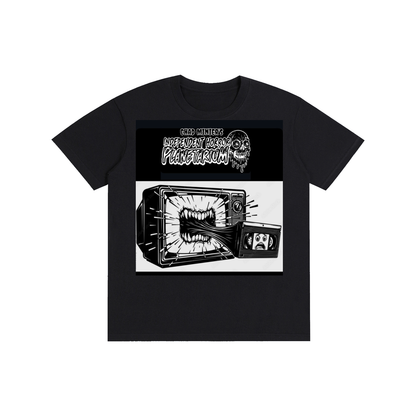 TV Monster Black Cotton T-Shirt