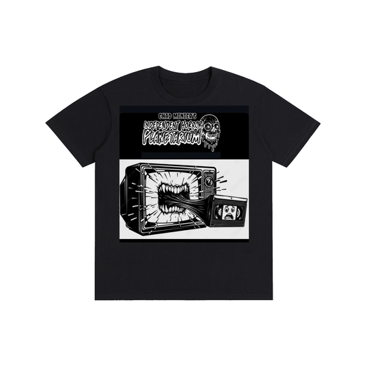 TV Monster Black Cotton T-Shirt