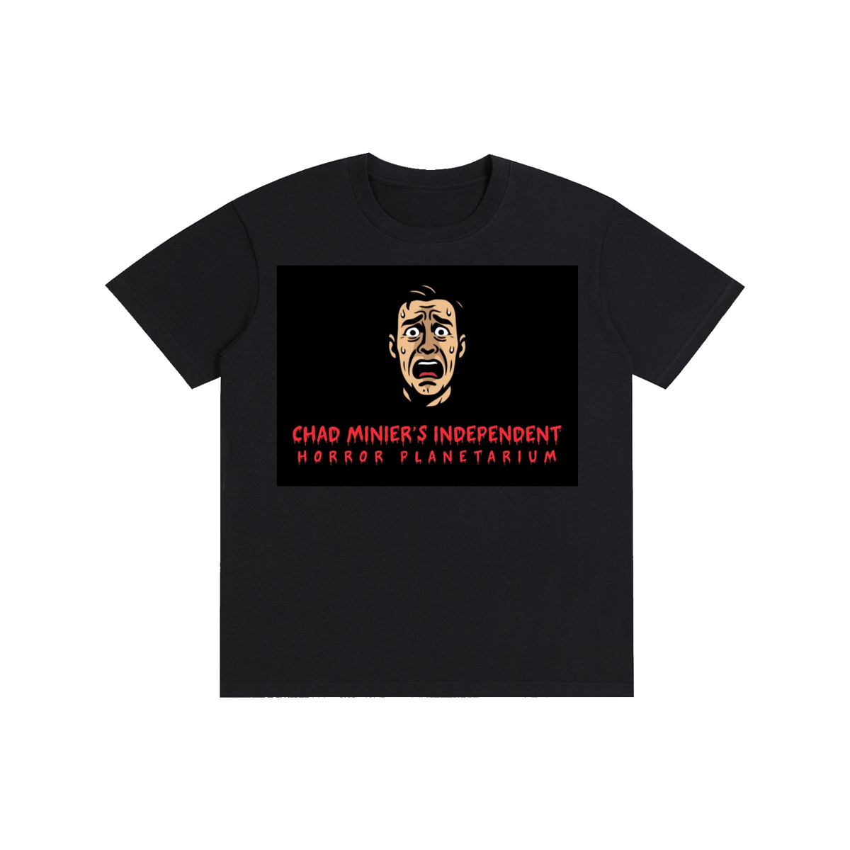 Scared Black Cotton T-Shirt